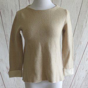 Cynthia Rowley Wool Blend Long Folded Sleeve Sweater Top - Size Small